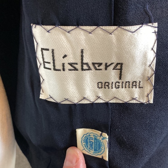 🧳VTG Forstmann suit jacket navy with pressed ribbon detail like new - Picture 5 of 13